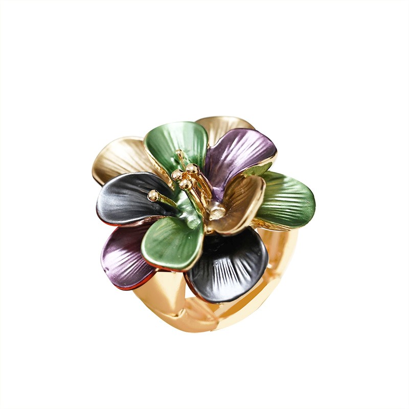 ANELLO ELASTICO FIORE SMALTATO - SW25448B106 ANELLO ELASTICO FIORE SMALTATO - SW25448B106