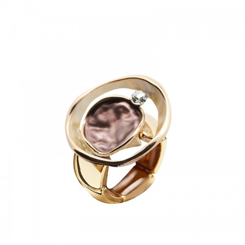 ANELLO ELASTICO TONDO IRREGOLARE SMALTATO CON STRASS - SW25448B108