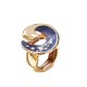 ANELLO ELASTICO LUNA SMALTATA CON STRASS E PERLE - SW25448B113