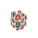 ANELLO ELASTICO CON BOLLICINE SMALTATE IRREGOLARI - SW25448B115