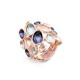 ANELLO ELASTICO CON BOLLICINE SMALTATE IRREGOLARI - SW25448B115