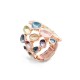 ANELLO ELASTICO CON BOLLICINE SMALTATE IRREGOLARI - SW25448B115