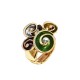 ANELLO ELASTICO QUATTRO SPIRALI SMALTATI CON STRASS - SW25448B116 ANELLO ELASTICO QUATTRO SPIRALI SMALTATI CON STRASS - SW25448B116