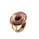 ANELLO ELASTICO SMALTATO TONDO IRREGOLARE A TRE STRATI CON PIETRA - SW25448B117