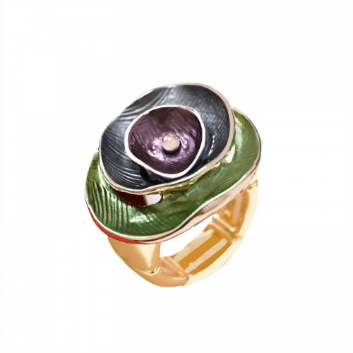 ANELLO ELASTICO SMALTATO CON STRATI IRREGOLARI - SW25448B118
