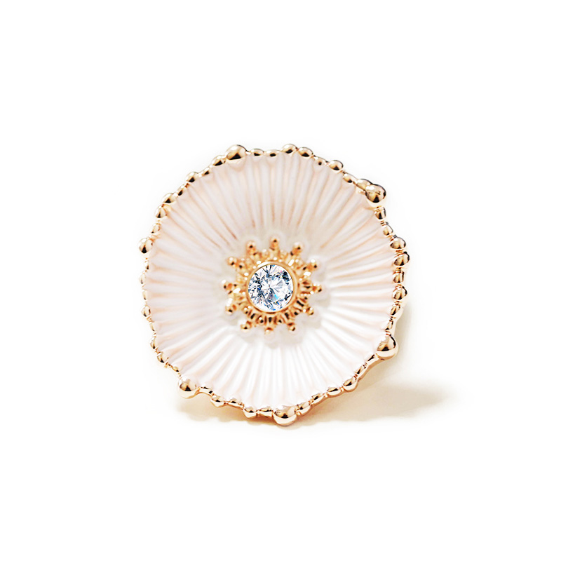 ANELLO ELASTICO FLOREALE SMALTATO CON STRASS - SW25448C445