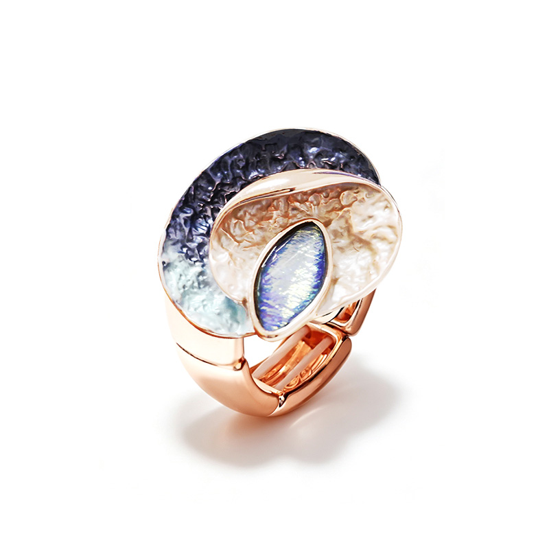 ANELLO ELASTICO SOVRAPPOSTO SMALTATO CON CRISTALLO - SW25464C483