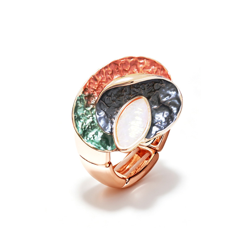 ANELLO ELASTICO SOVRAPPOSTO SMALTATO CON CRISTALLO - SW25464C483