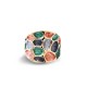 ANELLO ELASTICO CON EFFETTO MOSAICO SMALTATO - SW25464C484