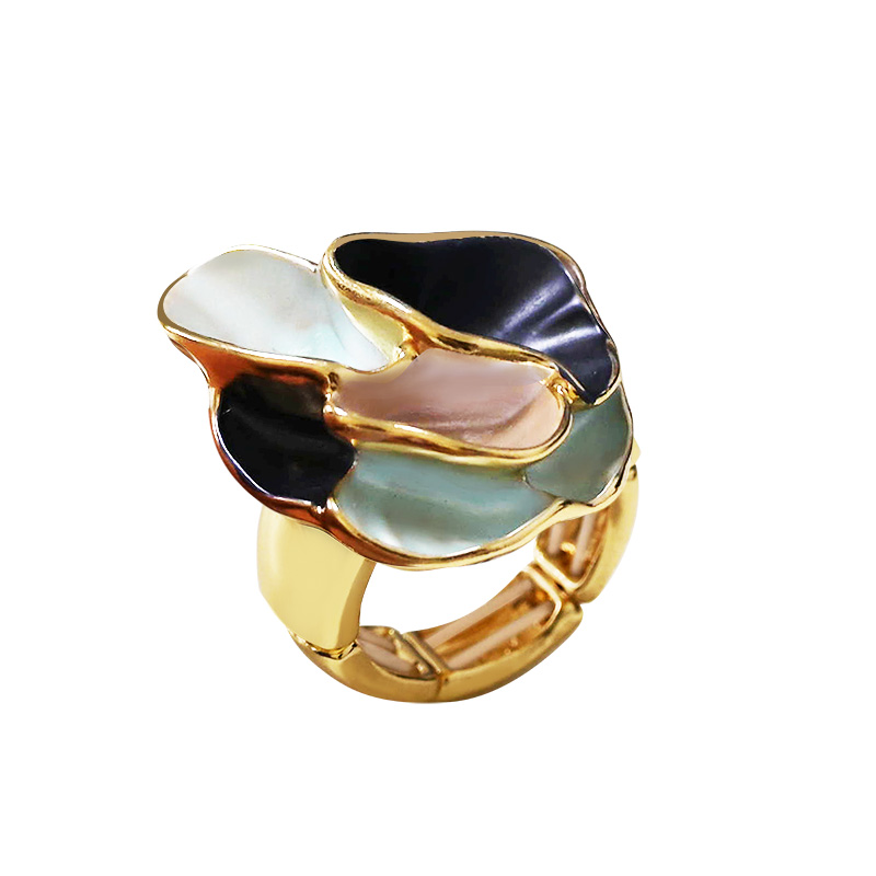 ANELLO ELASTICO CON PETALI SMALTATI MULTISTRATO - SW25464C485