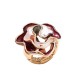 ANELLO ELASTICO CON SPIRALE DI PETALI SMALTATA - SW25464C486