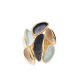 ANELLO ELASTICO CON FOGLIE SMALTATE IRREGOLARI - SW25464C489
