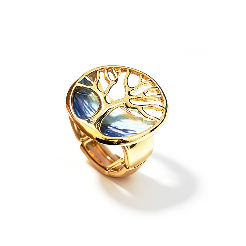 ANELLO ELASTICO SMALTATO CON ALBERO DELLA VITA - SW2648C789