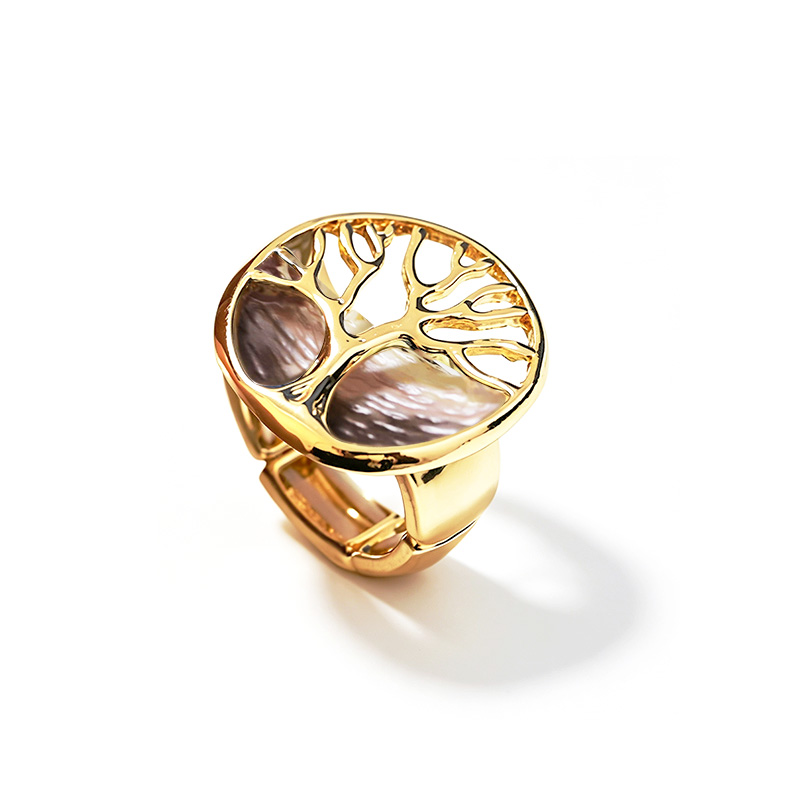 ANELLO ELASTICO SMALTATO CON ALBERO DELLA VITA - SW2648C789