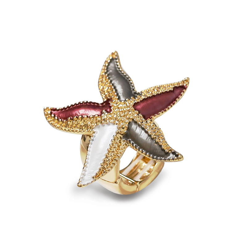 ANELLO ELASTICO CON STELLA MARINA SMALTATA - SW2648C790