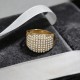 ANELLO BOMBATO CON PAVÉ DI ZIRCONI - YC25108C51