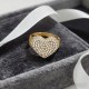 ANELLO APERTO REGOLABILE A CUORE CON PAVÉ DI ZIRCONI - YC25112C50