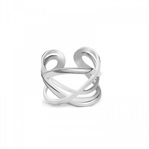 ANELLO APERTO REGOLABILE LINEE INTRECCIATE - YC25312B398