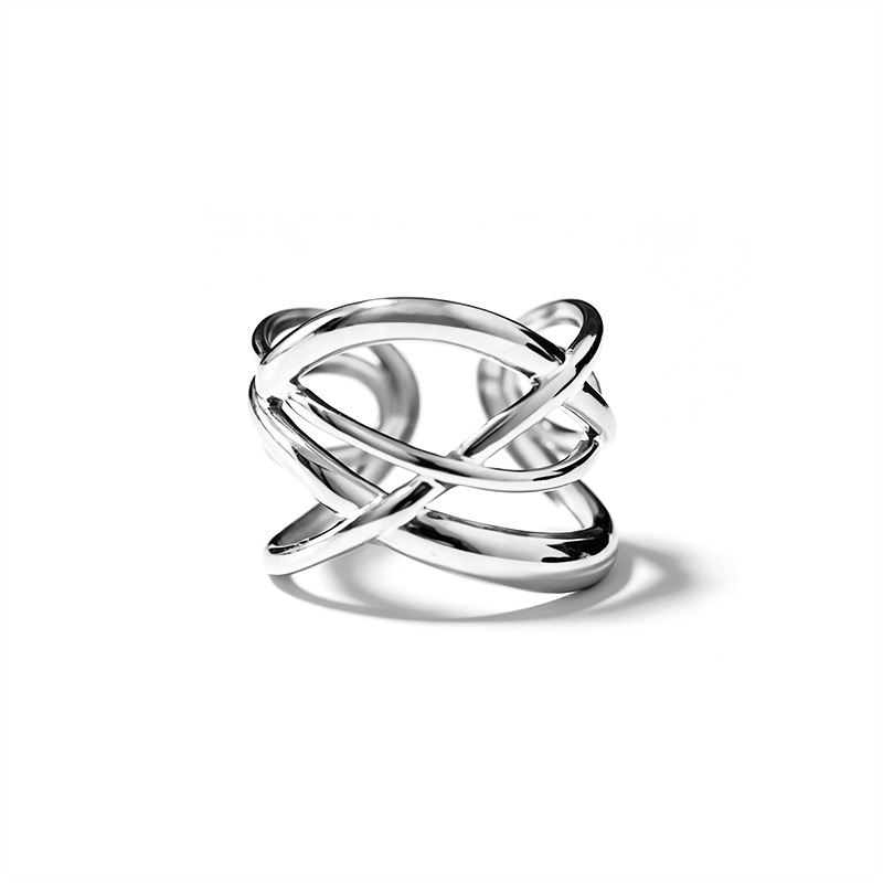 ANELLO APERTO REGOLABILE LINEE INTRECCIATE - YC25312B398