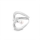 ANELLO APERTO REGOLABILE CUORE CON PERLA - YC25312B408