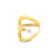 ANELLO APERTO REGOLABILE CUORE CON PERLA - YC25312B408