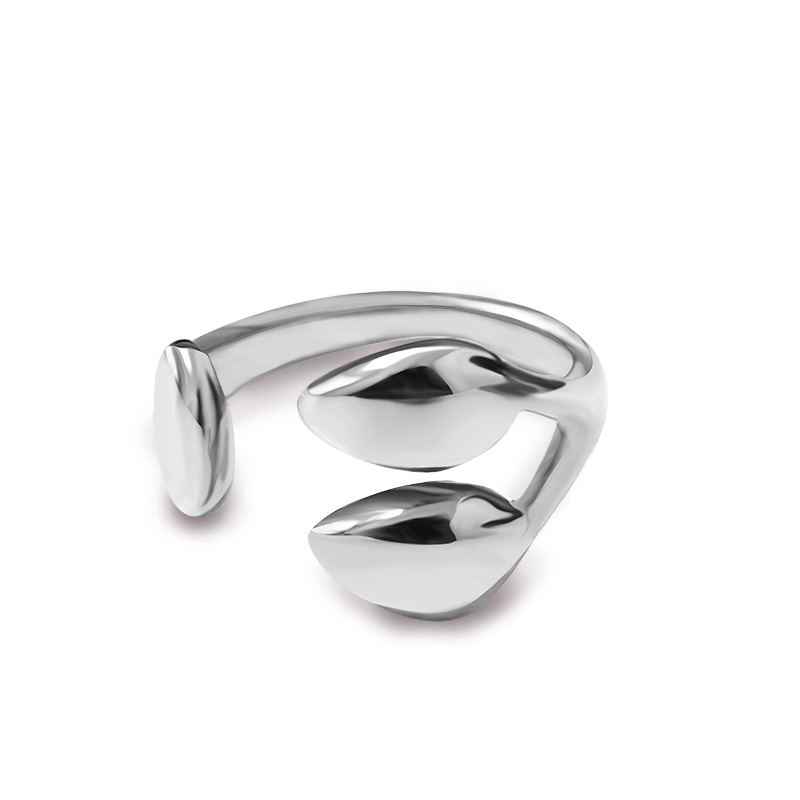 ANELLO APERTO REGOLABILE FOGLIE - YC25312B411