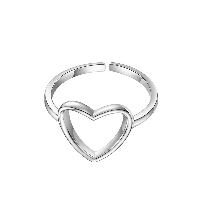 ANELLO APERTO REGOLABILE CUORE VUOTO - YC25312B416