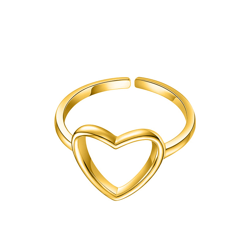 ANELLO APERTO REGOLABILE CUORE VUOTO - YC25312B416