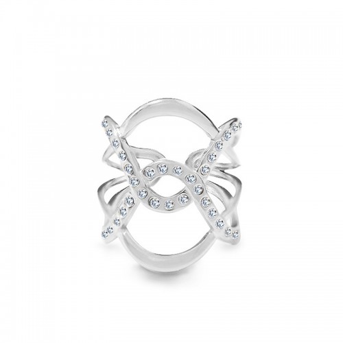 ANELLO INTRECCIATO SIMMETRICO CON ZIRCONE - YC2544C41