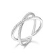 ANELLO APERTO REGOLABILE INCROCIATO CON ZIRCONE - YC25544B388