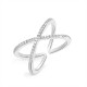 ANELLO APERTO REGOLABILE INCROCIATO CON ZIRCONE - YC25544B388