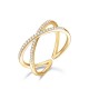 ANELLO APERTO REGOLABILE INCROCIATO CON ZIRCONE - YC25544B388