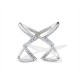 ANELLO APERTO REGOLABILE ZIGZAG CON ZIRCONI - YC2592C44