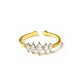 ANELLO REGOLABILE CON 5 ZIRCONI MARQUISE - YC2652C966