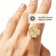 ANELLO ANTISTRESS REGOLABILE CON QUADRIFOGLIO IN ZIRCONE - YC2660C960