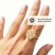 ANELLO ANTISTRESS REGOLABILE CON FIORE IN ZIRCONE - YC2660C961