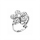 ANELLO ANTISTRESS REGOLABILE CON FIORE IN ZIRCONE - YC2660C961