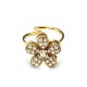 ANELLO ANTISTRESS REGOLABILE CON FIORE IN ZIRCONE - YC2660C961