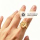 ANELLO ANTISTRESS REGOLABILE CON FIORE IN ZIRCONE - YC2660C962