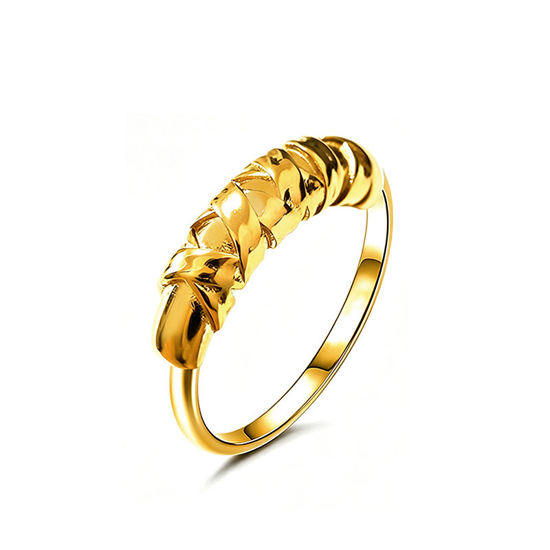 ANELLO REGOLABILE CON MOTIVO INTRECCIATO - YC2670C949