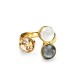 ANELLO TRIS REGOLABILE CON CRISTALLI ROTONDI SFACCETTATI - YC2684C903