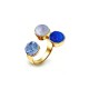 ANELLO TRIS REGOLABILE CON CRISTALLI ROTONDI SFACCETTATI - YC2684C903