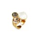 ANELLO TRIS REGOLABILE CON CRISTALLI GEOMETRICI SFACCETTATI - YC2684C904