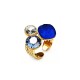 ANELLO TRIS REGOLABILE CON CRISTALLI GEOMETRICI SFACCETTATI - YC2684C904