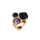 ANELLO TRIS REGOLABILE CON CRISTALLI GEOMETRICI SFACCETTATI - YC2684C904
