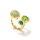 ANELLO TRIS REGOLABILE CON PIETRA E CRISTALLI OVALI SFACCETTATI - YC2696C902