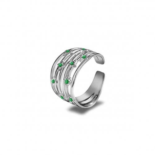 MULTILINE RING WITH ZIRCON - YG2348E322