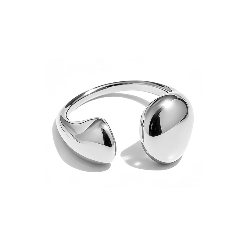 ANELLO APERTO REGOLABILE BOMBATO ASIMMETRICO - JN2548C212