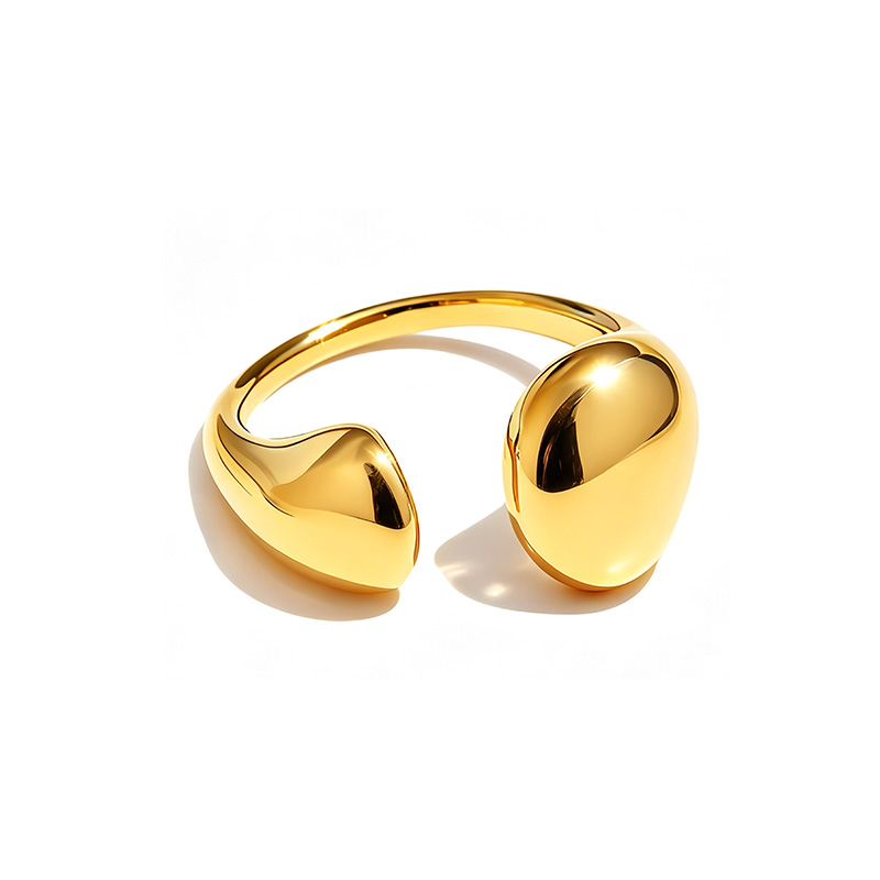 ANELLO APERTO REGOLABILE BOMBATO ASIMMETRICO - JN2548C212
