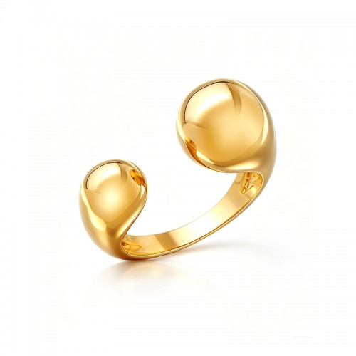 ANELLO APERTO REGOLABILE BOMBATO ASIMMETRICO - JN2548C212